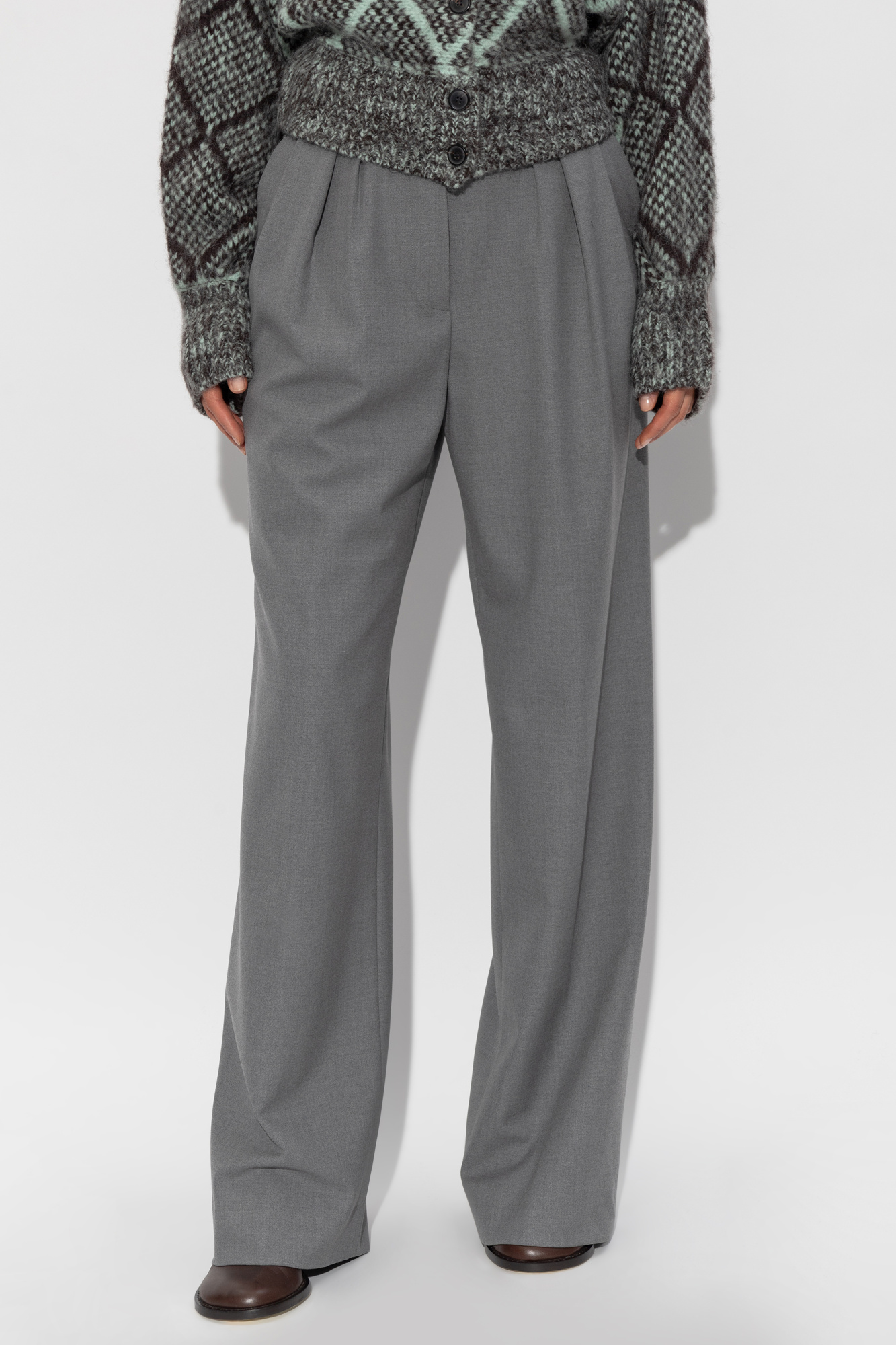 パンツ DRIES VAN NOTEN wool tapard slax 2010AW DRIES VAN NOTEN Slim-Fit Straight-Leg Wool Trousers for Men